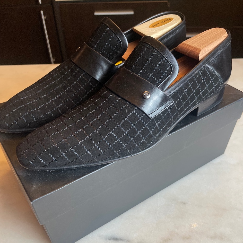 Pelle Line Velvet Loafers